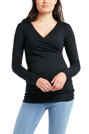 Flattering Maternity Wrap Top Maternity Top from Cherry Melon maternity store australia